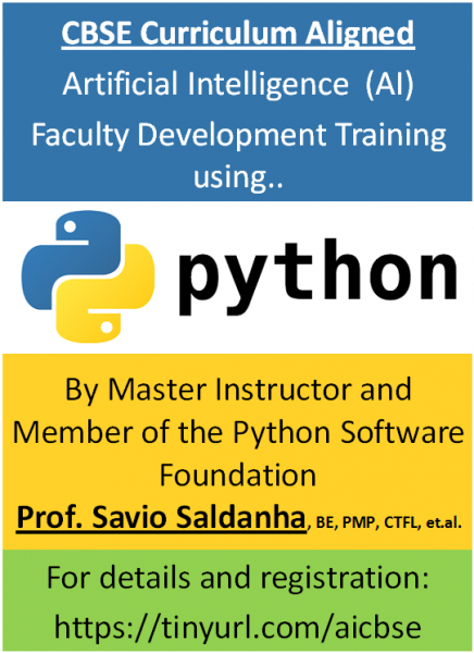 CBSE Curriculum Aligned AI-Python Faculty / Teacher Training